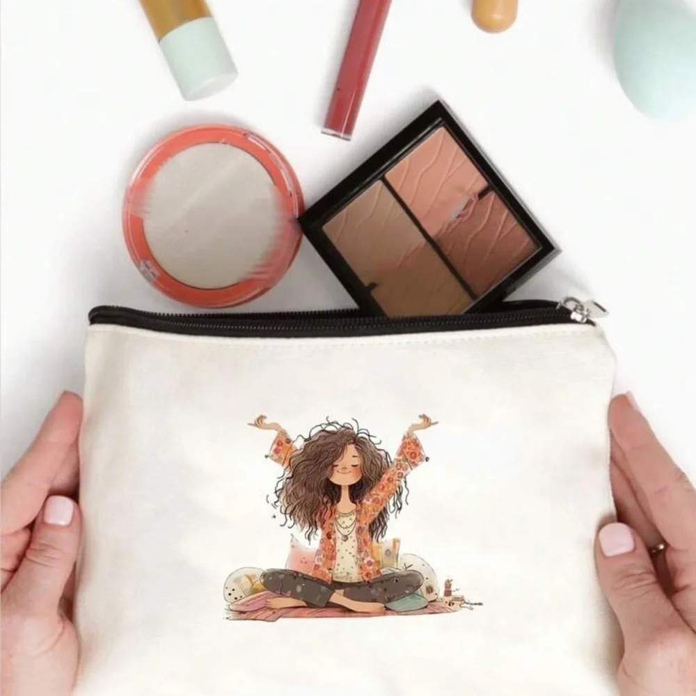 Yoga Canvas Makeup CreamTravel Bag
